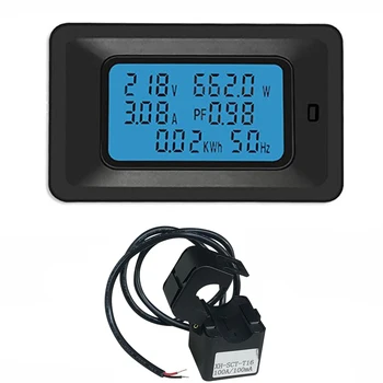 100A Digital Power Meter Tester LCD Accurate Voltmeter Ammeter KWh Watt Energy Meter Voltage Current Power Monitor
