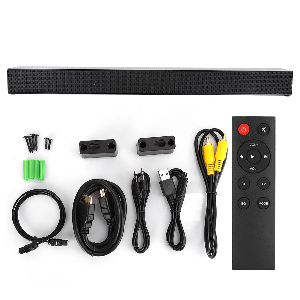 Высокомощная звуковая панель 40 Вт HDMI Bluetooth динамик Коаксиальная полоса настенное