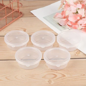 

10PCS 15g/20g Plastic Transparent Storage Container Organizer Box With Lid For Playdough Slime Mud Light Clay