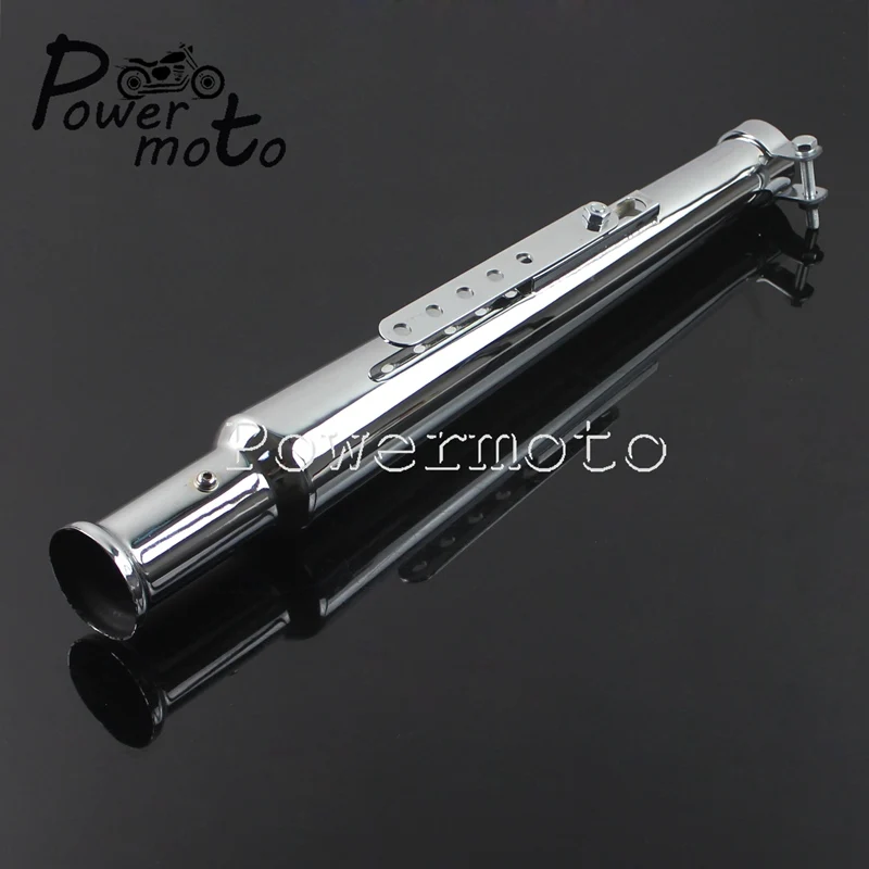 Universal 35mm/40mm/42mm/45mm Cafe Racer Exhaust Muffler Cocktail Shaker Silencer Pipe 540mm Tulip End Mufflers for Bobber XS CL