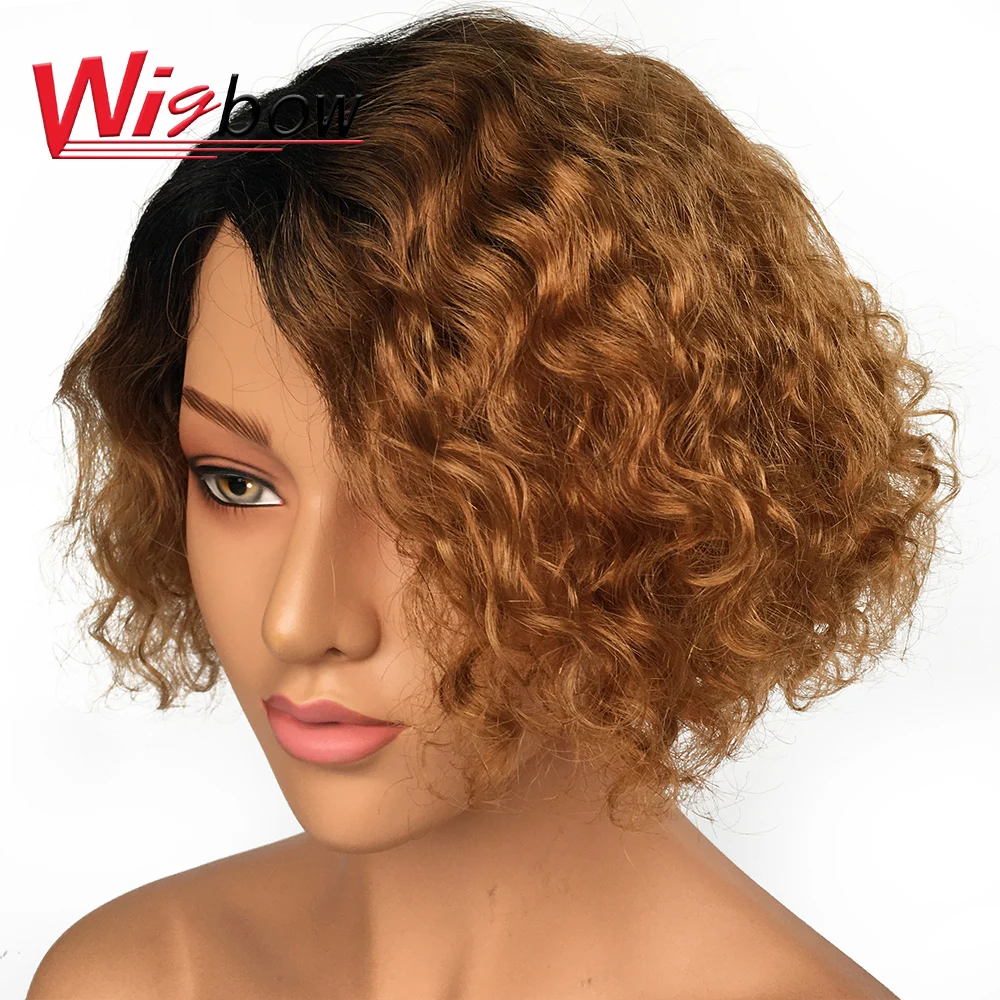 

Lace Short Human Hair Wigs Pixie Cut Bob Wig Short Cut Wig Differernt Color For Black Woman Free Shipping