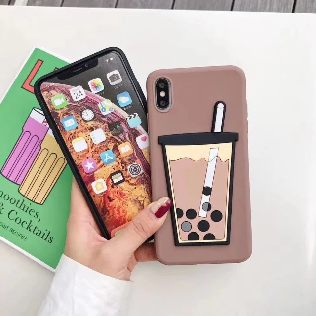 Забавный мягкий чехол Boba с жемчугом и молочным чаем 11 11pro apple X xs max, чехол для мобильного телефона iphone 8, 7 plus, 6s, 6, XR, все включено, силикон