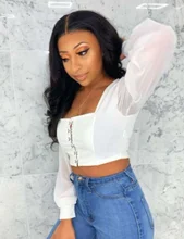 Pelucas de cabello humano brasileño Remy para mujer, postizo de encaje de 4x4 con ondas, línea de pelo prearrancado