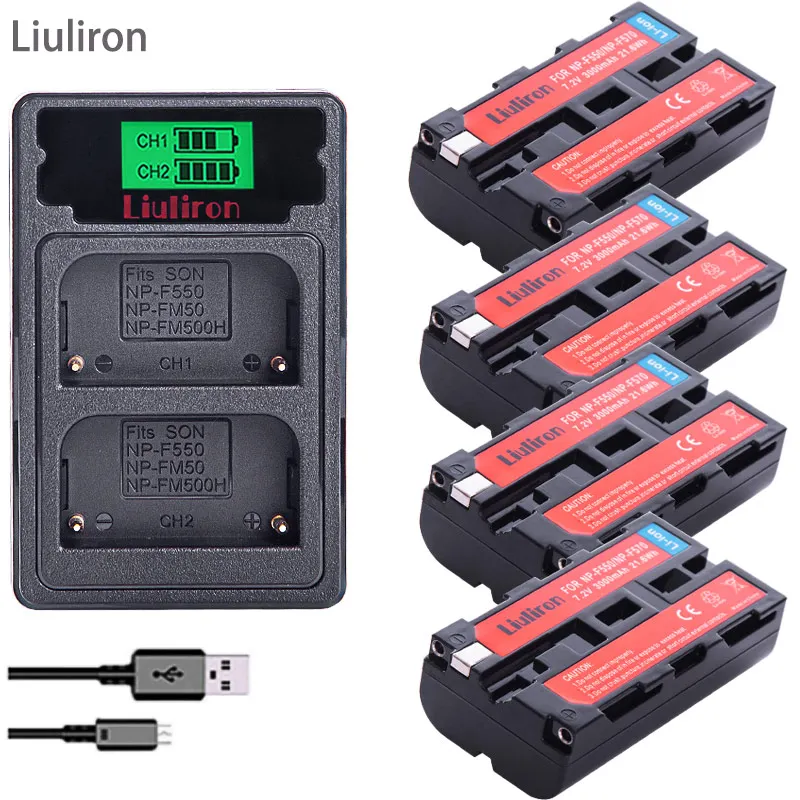 NP F550 Batteries + F530 F570 зарядное устройство для Sony CCD SC55 TRV81 DCR TRV210 MVC FD81 Hi 8|Цифровые