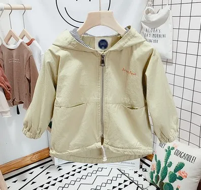 only jacket Только куртка, 1 предмет, От 2 до 8 лет, новинка года, осенняя Модная стильная куртка с капюшоном для мальчиков, 1 предмет, Детская куртка одежда для детей - Цвет: only jacket