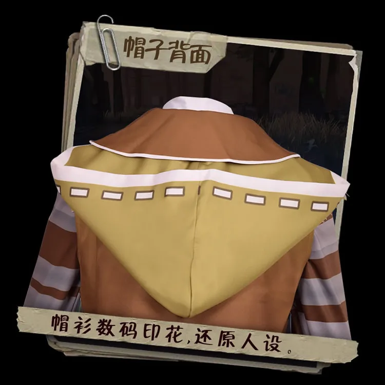 Anime Identity V Naib Subedar Assassin Cloak Skin Leather Gothic Uniform Cosplay Costume Clothes With buttonholes For Halloween 8