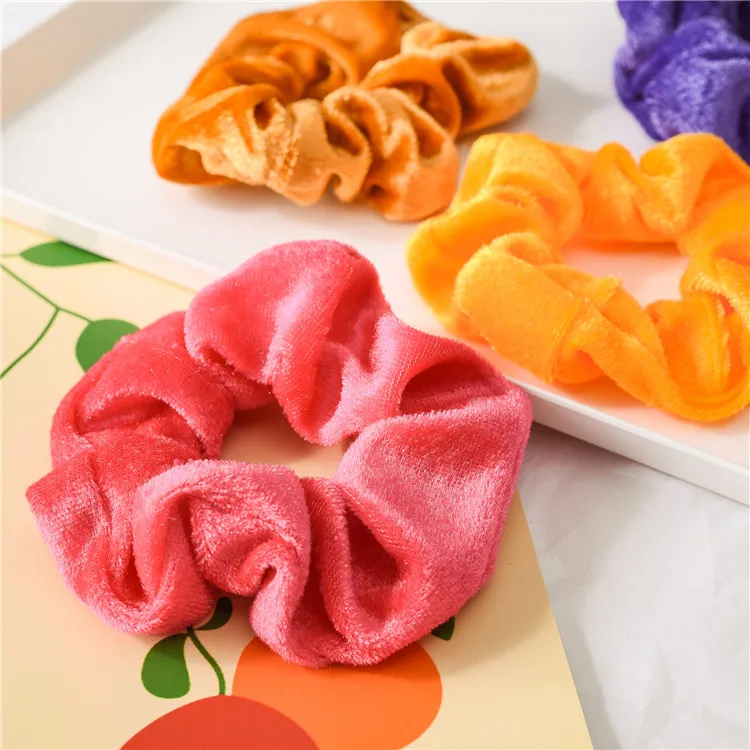 wedding hair clips Wholesale Winter Fashion Velvet Scrunchy Pack For Korean Style Women Boho Trendy Hair Bands Girls Srunchie 36pcs/lot small hair clips