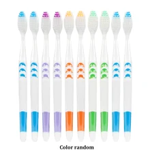 10pcs/set Oral Care Soft Adult Professional Portable Anti Bacteria Mouth Clean Non Slip Toothbrush Stain Remove Powerful