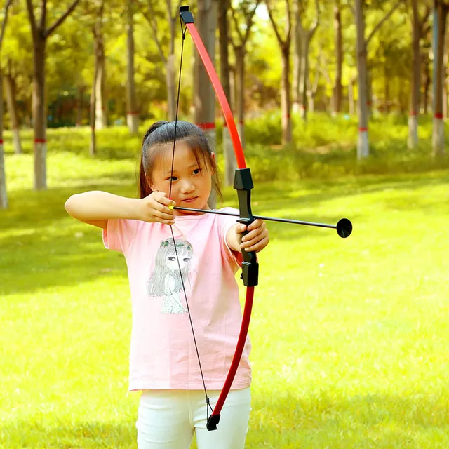 US $18.38 Bow And Arrow Archery Equipment Children Bow Set Plastic Sucker Parent And Child Sports Entertainme