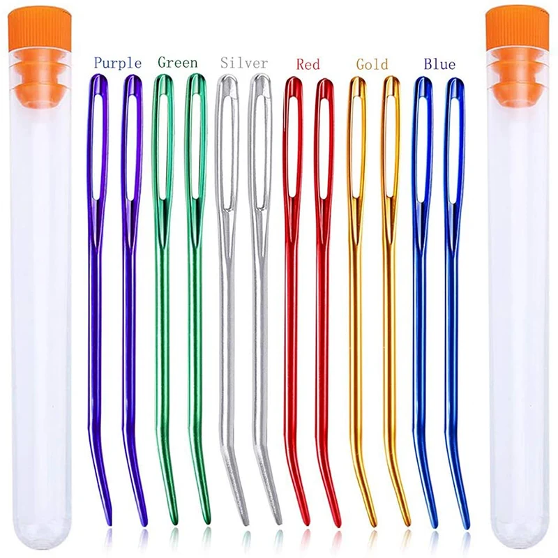 

LMDZ Bent Needle Yarn Knitting Needles Tapestry Needle Set Large Eye Blunt Needles Weaving Knitting Needle for Knitting Crochet