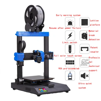 

High-Precision Dual Z-Axis TFT Screen 220X220X250mm Print Size 3D Printer With Disconnection Recovery Function