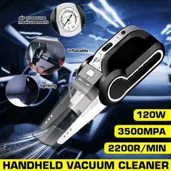 

120W 4000pa Wet/Dry Auto Vacuums Cleaner 4 in 1 Portable Car Vacuum Cleaner Mini Handheld Air Compressor For Home Vehicles