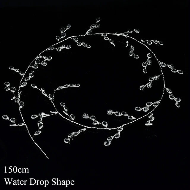 100/120/150cm Acrylic Crystal Bead Curtain Clear Water Drop Diamond Shape Branch String Garland For Wedding Party Decor Supplies A02-150cm