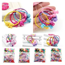 2 юаней магазин детские аксессуары лента для волос сумка 50 сумка Детские Мультяшные двойные бусины креативная повязка на голову карамельного цвета
