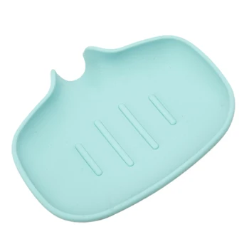 

Desktop Bathroom Holder Silicone Anti Slip Shower Soap Box Kitchen Draining Waterfall Storage Tray Container Multifunctional