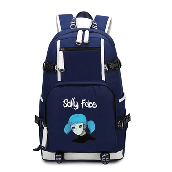 

Sally Face Hot Game Harajuku Backpack Loose strap adjustable High quality Hip Hop Printed Canvas teenagers Backpak