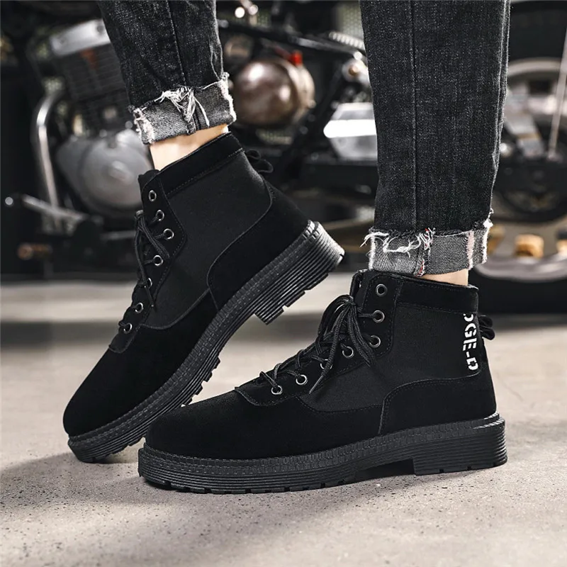 Bota Masculina Para Neve/зимние теплые мужские ботильоны в английском стиле; ботинки в стиле ретро; ботинки в стиле Джокера; обувь для пустыни; 5