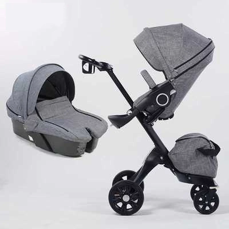  2 In 1 Baby Stroller High Landscape Folding Portable Baby Carriage For Newborns Luxury Prams For 0-