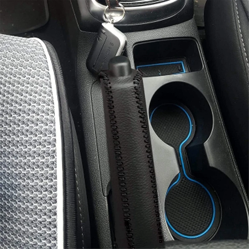 Car Leather Gear Handbrake Cover Shift Lever Cover for Kia K2 2011 2012 2013 2014 2015