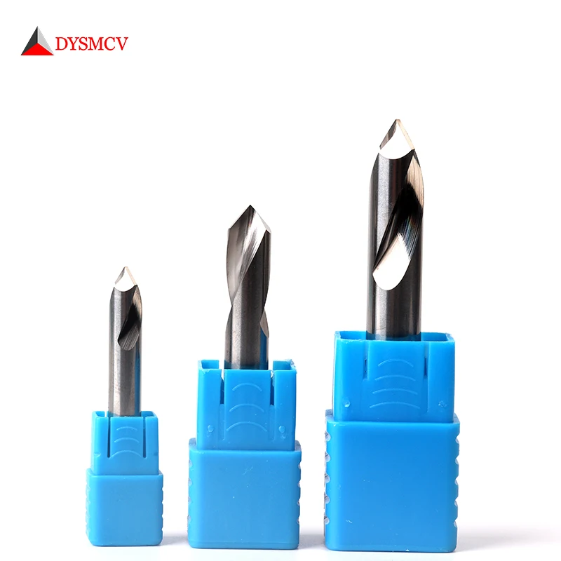 

1PCHRC55 90 Degree Spot Drill Bit 3MM 4MM 5MM 6MM 8MM 10MM Machine Hole Drill Chamfering Tools Tungsten Carbide Steel for Alumi