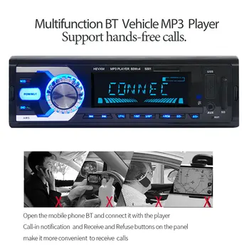 

Vehemo DC 12V Alufer Auto Audio Car MP3 Player FM Universal Headunit Automobile Car MP3 Stereo Music Bluetooth Car Accessories