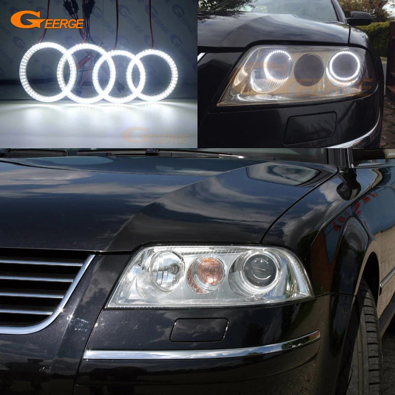 

For Volkswagen VW Passat Facelift B5.5 2001 2002 2003 2004 2005 Excellent Ultra bright illumination smd led Angel Eyes kit DRL