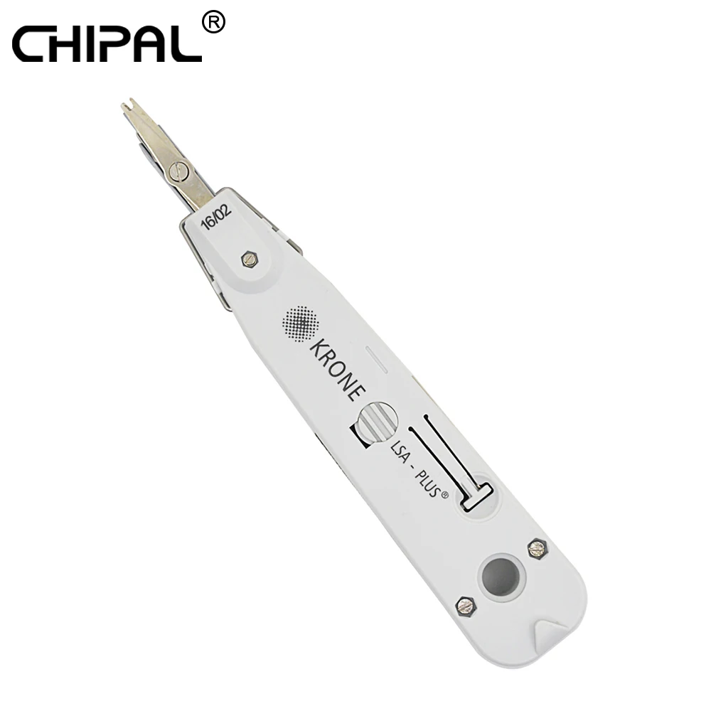 

CHIPAL Silver Adjustable KRONE LSA-Plus Punch Down Tool with Sensor for Telecom Phone RJ11 LAN Network Cat5 RJ45 Patch Panel