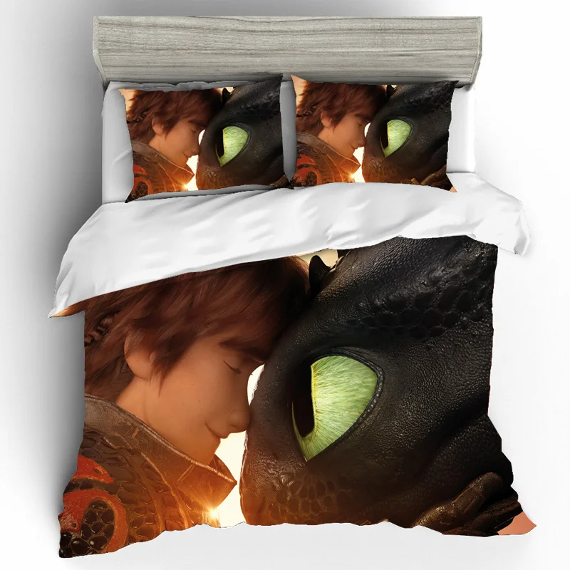 

Home Textiles Bed Linen Set How To Train Your Dragon Kids Couple 3d King Size Bedding Set duvets and linen sets Bed Linen Cotton