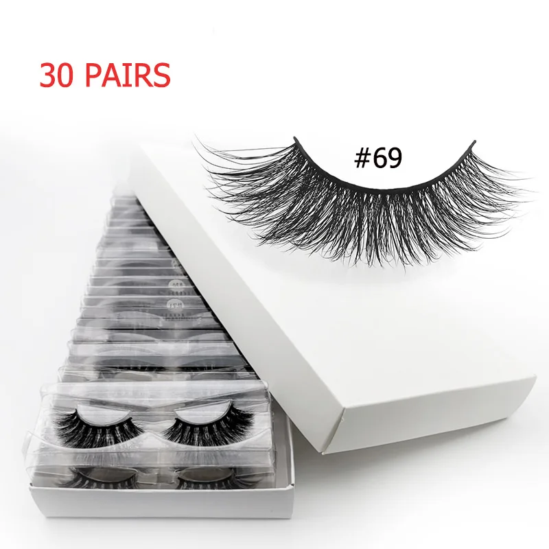 30 Pairs Eyelashes Bulk Eyelashes Wholesale 3d Mink Lashes Bulk Mink Eyelashes Natural Makeup False Eyelashes maquiagem cilios