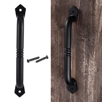 

Sliding Barn Door Handle Pull Heavy Duty Cast Iron For Interior Doors Bedroom Kitchen Door Pulls Furniture Handle Door Hardware