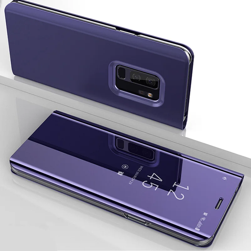Зеркальный умный чехол для телефона samsung S9 S8 Plus S7 S6 Edge Plus Note 8 9 5 4 A9 star lite C8 C10 J2 Prime