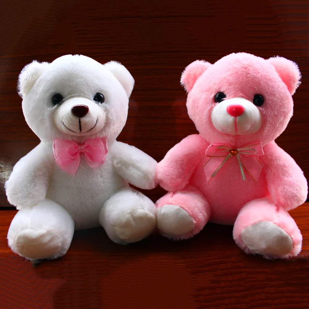 Красочный Светодиодный светящийся плюшевый маленький медведь, игрушка, мягкая кукла, светящийся медведь, животные, плюшевые игрушки, прекрасные подарки для детей и девушек