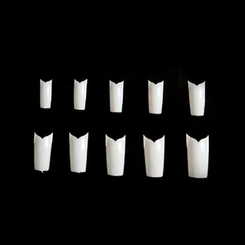 

ABS Manicure V Shaped Nail Tip New Style Resin Fake Nails Arc Hot Sales