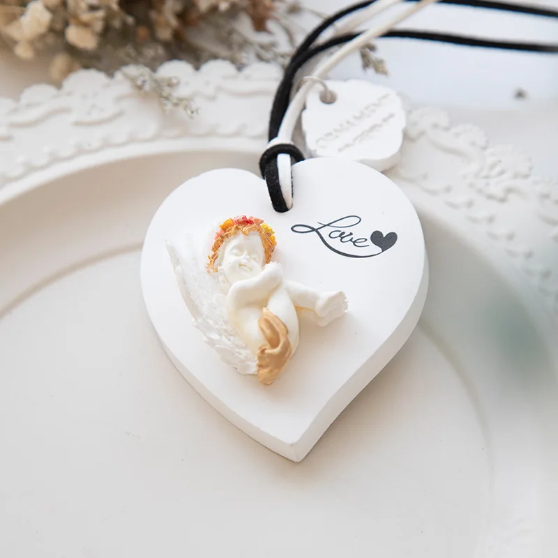Silicone Mold DIY Aromatherapy Plaster Moulds Silicone Mold little Angel Car aromatherapy