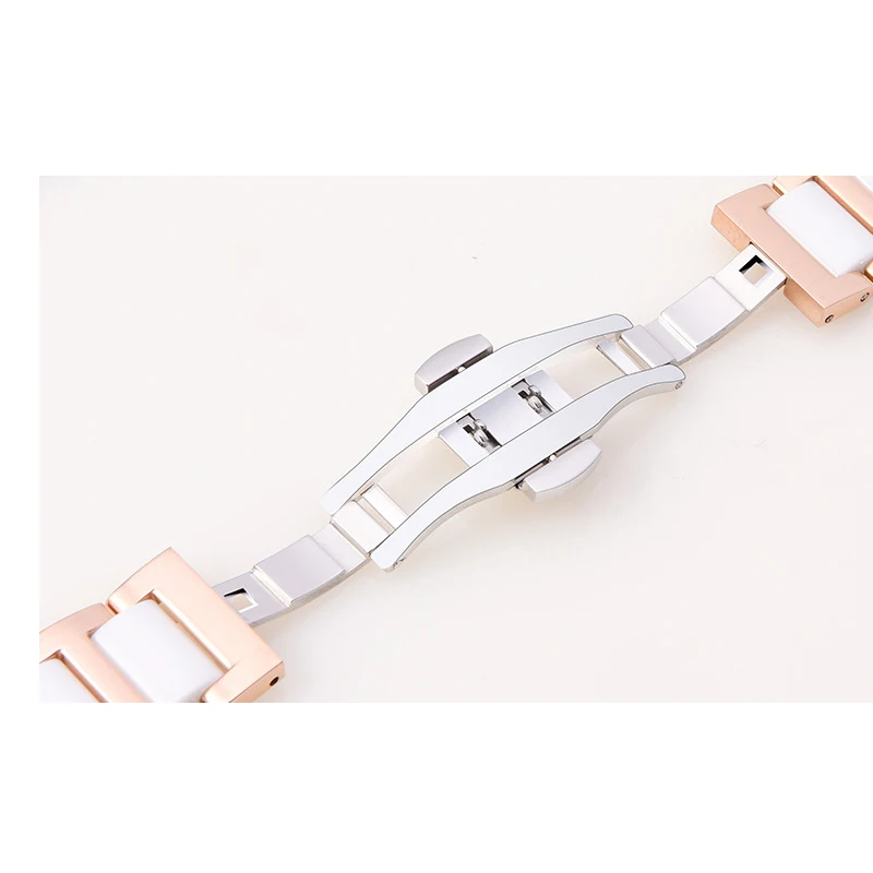 Керамический ремешок из нержавеющей стали 20 мм 22 мм для samsung Galaxy Watch Active2 gear S2 S3 huawei GT 2 Amazfit браслет ремешок