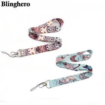 

CA1391 Wholesale 20pcs/lot Cat Cute Lanyard Keychain Lanyards for Keys Badge ID Mobile Phone Rope Neck Straps Accessories Gifts
