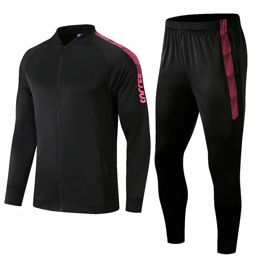 

Customizable survetement football jerseys Adult Child soccer sets Warm Jackets Pants Sportswear Men Soccer Uniforms Long Sleeve