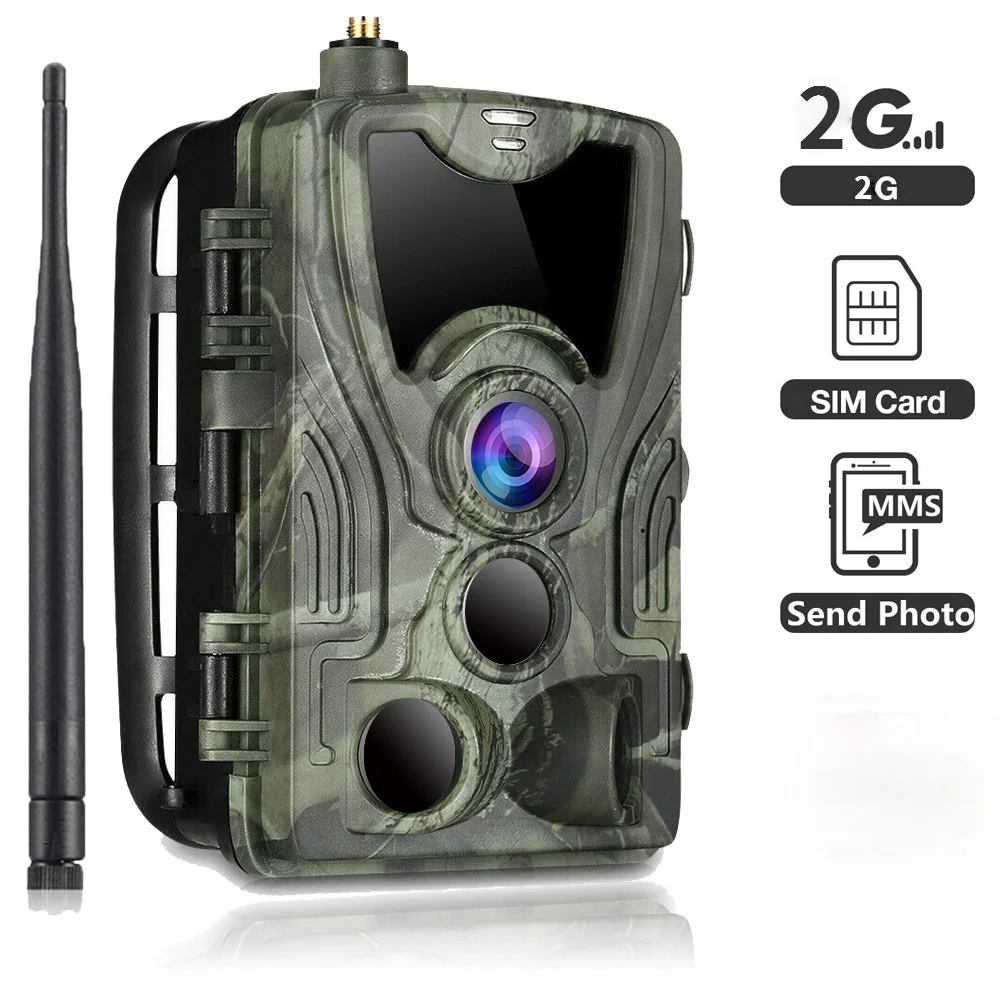 Suntekcam 2G MMS/SMTP/SMS Hunting Trail Camera 20MP 1080P HC801M  Wildlife Night Vision Photo Traps  0.3S Trigger Hunter  Cam hc700m cellular hunting camera 2g gsm mms sms smtp trail camera mobile 16mp night vision wireless wildlife surveillance