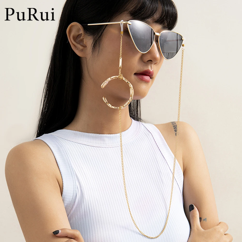  Цепочка для очков PuRui, маскирующая цепь для женщин, цепочка для очков из нескольких металлов, подвесная цепочка, новинка 2021, модный реме…