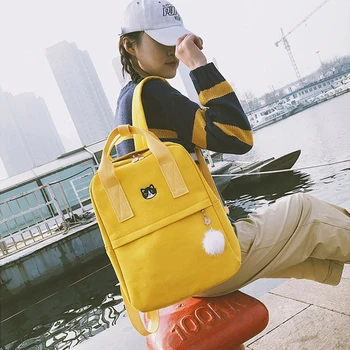 

School Backpack Female Bag Women Canvas Anti Theft Backpack Schoolbag Womens School Bags for Teenage Girls Laptop Cute Backpacks