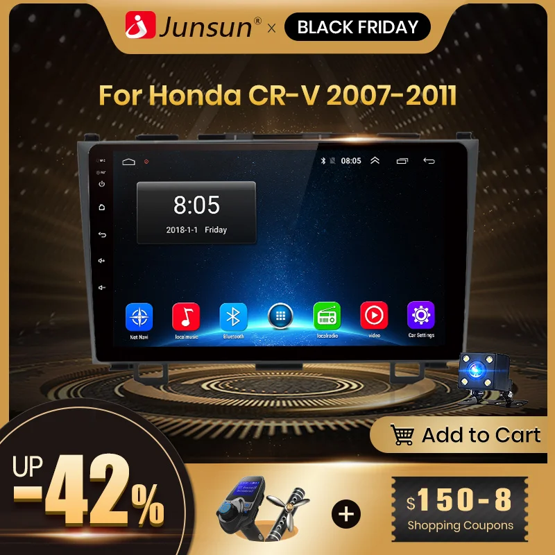 Clearance Junsun V1 2G+32G Android 8.1 4G Car Radio Multimedia Audio Player Navi GPS 2 Din For Honda CRV CR-V 3 2006 2007 2008 2009 -2011 0 Clearance Junsun V1 2G+32G Android 8.1 4G Car Radio Multimedia Audio Player Navi GPS 2 Din For Honda CRV CR-V 3 2006 2007 2008 2009 -2011 0