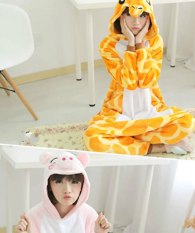 Totoro Fiishimi Onesie для взрослых женщин животных пижамы костюм фланель теплая мягкая Пижама цельная зимняя Пижама Косплей