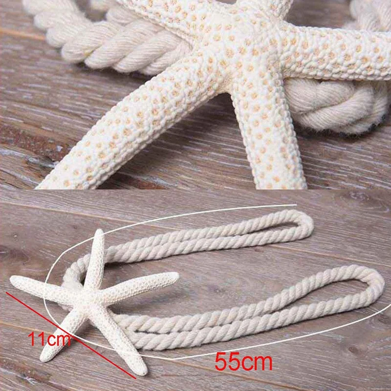 Natural Starfish Curtain Hanging Belt Rope Creative Curtain Buckle Buckle Curtain Accessories Hook Frame Household Items 2Pack