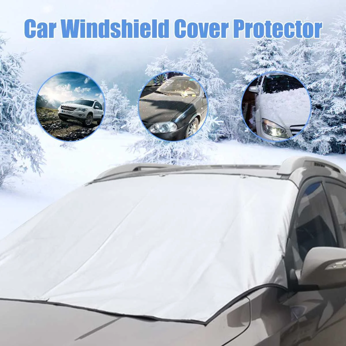 

Universal Magnetic Car Front Windscreen Sunshade Cover Snow Ice Shield Cover Windshield Sunshade Anti-frost Auto Sun Protector