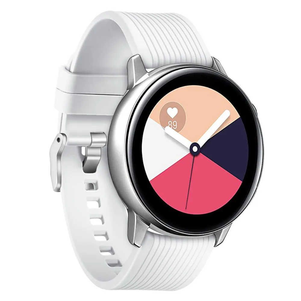Ремешок спортивный для Samsung Galaxy Watch Active 20 мм силиконовый браслет Gear S2 classic Sport 42 Huawei