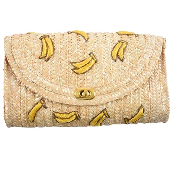 

Straw Crossbody Crochet Shoulder Bag Tassel Fringe Fashion Raffia Clutch Banana
