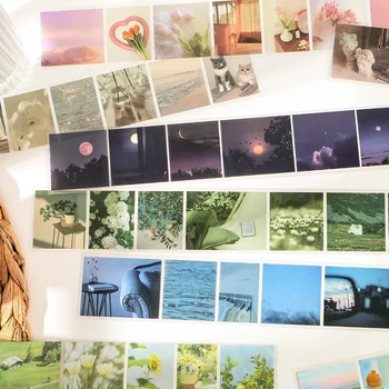 

16pcs/LOT landscape has deep meaning series stationery sticker Creative decoration DIY shared outfit tape PET sticker