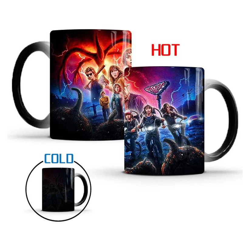 1PC Stranger Things Creative Color Changing Coffee Mug Cup Magic 