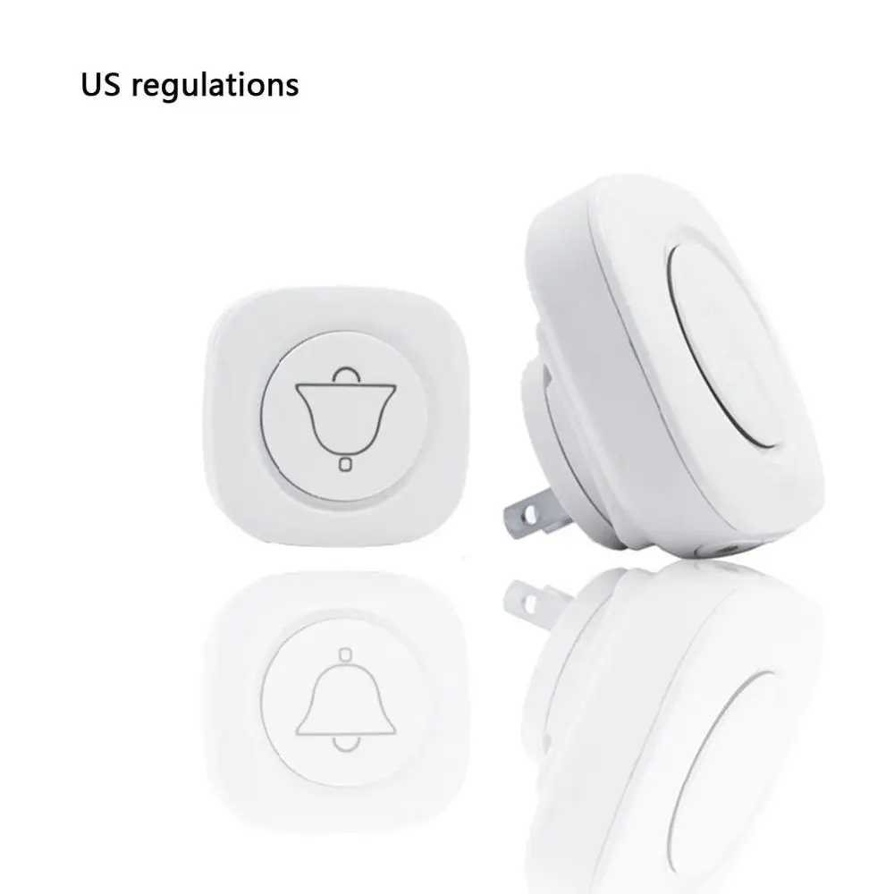 

Wireless Waterproof Doorbell 1 Button 1 Receiver 300M Remote Control Smart Cordless Home door bell US Plug intelligent digital