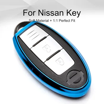 

Soft TPU Car Key Case Cover for Infiniti for Nissan Juke Qashqai J10 J11 Altima Versa Armada Micra Leaf Rogue Keychain Pendant
